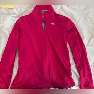 Adidas Fuchsia Quarter-Zip Top